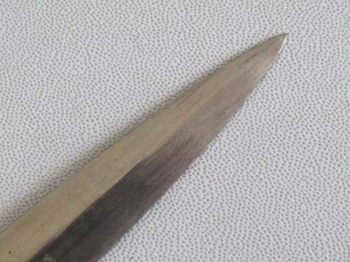 Vintage original C Jul Herbertz, Solingen Germany Dagger with Ivory Handle and Leather Sheath, 36cm