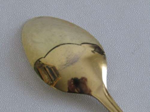 Set of 6 24ct Gold Plated stainless steel Tea Spoons, Korea, 15.5cm, others available