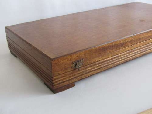 Large vintage solid Oak Cutlery Canteen in excellent condition, 60cm x 30cm x 8.5cm