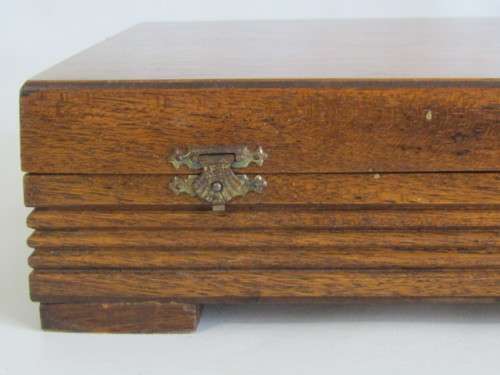 Large vintage solid Oak Cutlery Canteen in excellent condition, 60cm x 30cm x 8.5cm