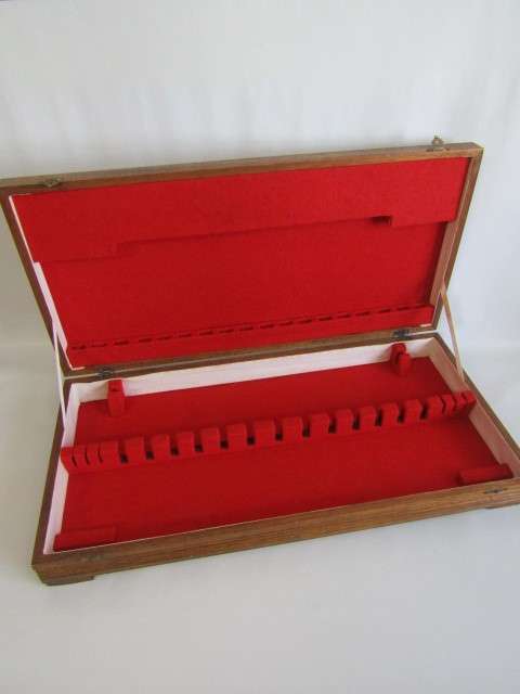 Large vintage solid Oak Cutlery Canteen in excellent condition, 60cm x 30cm x 8.5cm
