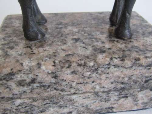 Very old Bronzed resin Horse with Marble Base, excellent condition, 20cm high