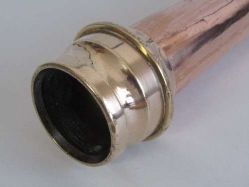 Original vintage solid Brass and Copper Fire Hose Nozzle in excellent condition, 38cm long