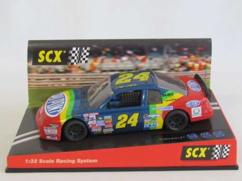 Vintage 1998 release scale Model Slot Car, SCX Chevrolet Nascar "Du Pont", original Case, excellent