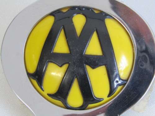 Original vintage AA Car Badge with original AA Documents, excellent condition