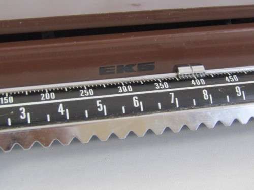 Original vintage EKS Sweden 12kg Kitchen Scale, Brown, excellent and working, 30cm wide