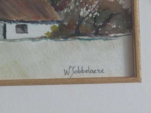 Original signed and framed watercolour Painting behind glass, 26cm x 15cm, excellent condition