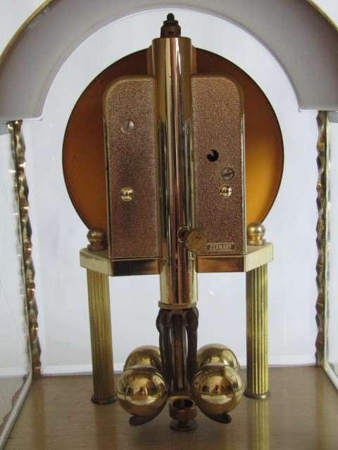 Vintage Brass Koma Germany Mantle Clock, Battery operated, 22cm x 16cm x 12cm