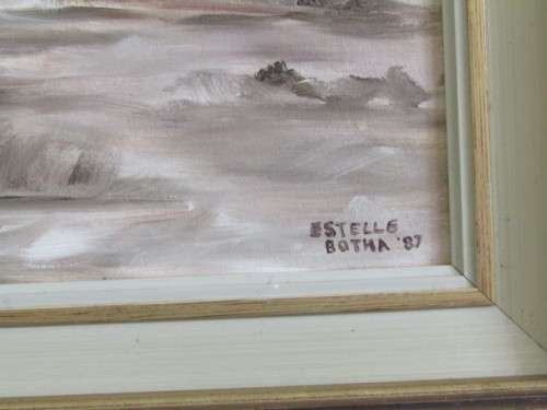 Estelle Botha Oil on Board Framed Painting, dated '87, 47x 38cm **Crazy R1 Start - Value R1500+**