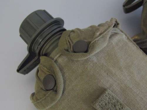 Lot of 2 original Military Water Bottles with Pouches, excellent condition