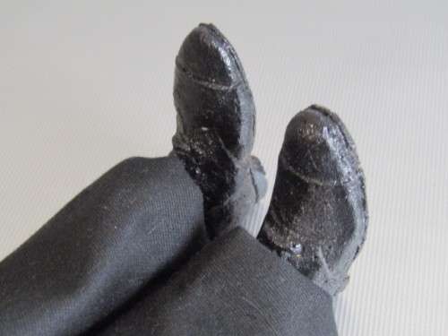 Rare hand made Nelson Mandela Doll with Clay Head, Hands and Feet, filled Suede  Body, Stamped,41cm