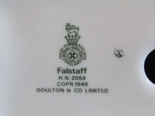 Vintage 1949 original Royal Doulton "Falstaff" porcelain Figurine, HN2054, England, 18cm