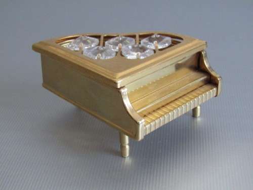 Collection of 8 vintage 24k Gold Plated Ornaments with natural Austrian Crystals, excellent, 10cm