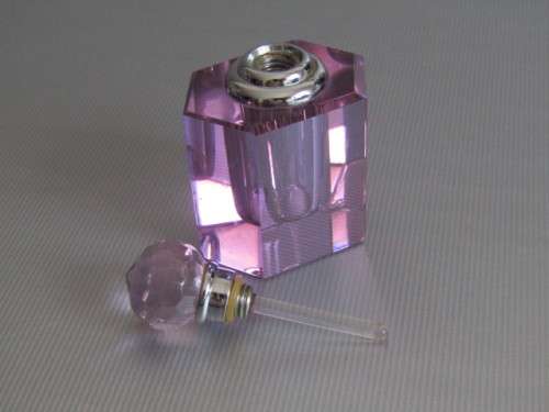 Collection of 6 assorted glass / crystal vintage Perfume Bottles, 6cm to 19cm tall