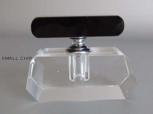 Collection of 6 assorted glass / crystal vintage Perfume Bottles, 6cm to 19cm tall