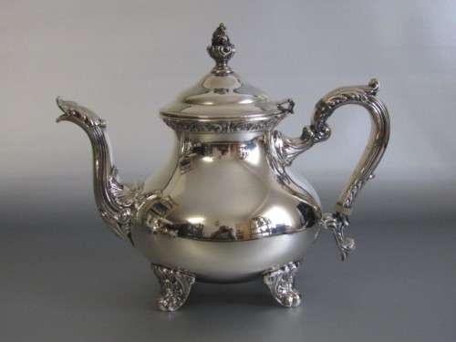 Vintage 4 piece Galleon silverplated Tea and Coffee serving Set, large Pots 25cm