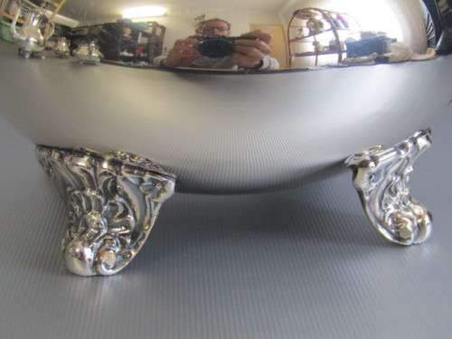 Vintage 4 piece Galleon silverplated Tea and Coffee serving Set, large Pots 25cm