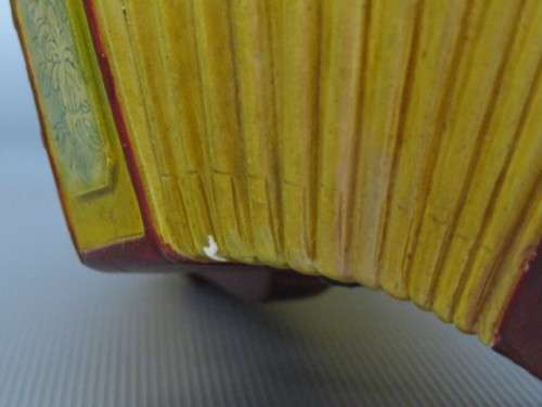 Original 1970 Bossons Chalkware Wall Hanging sculpture "Romany Accordion Player", large 23cm x 25cm