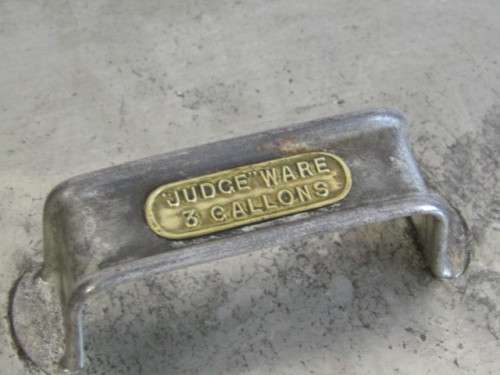 Very large vintage Judge Ware 3 Gallon Enamel hanging cooking Pot with Lid, 33cm x 27cm x 20cm deep