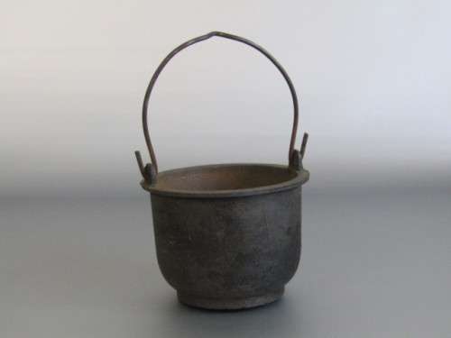 Antique solid Cast Iron Glue / Melting Pot with inner Pot, excellent condition, 16cm diam x 12cm