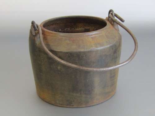 Antique solid Cast Iron Glue / Melting Pot with inner Pot, excellent condition, 16cm diam x 12cm