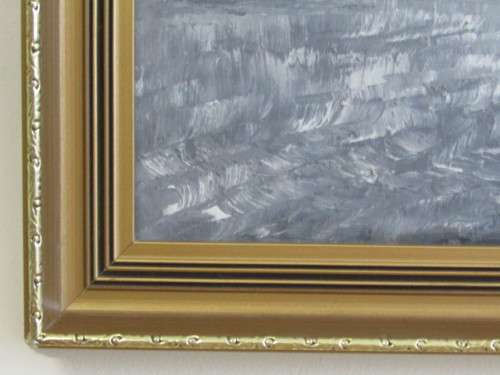 Large scale Oil on Board Framed Painting in excellent condition, 88cm x 59cm