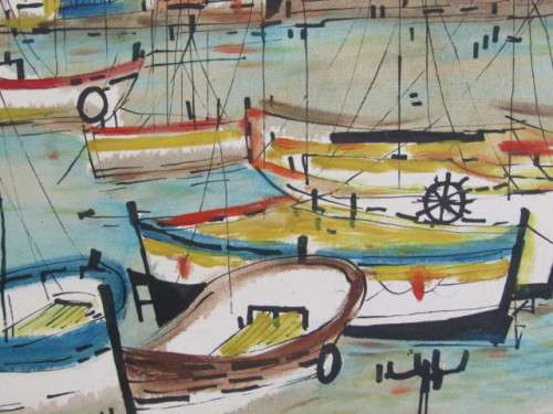 Large scale Oil on Canvas on Board Framed Painting by D. Froman, 91cm x 61cm