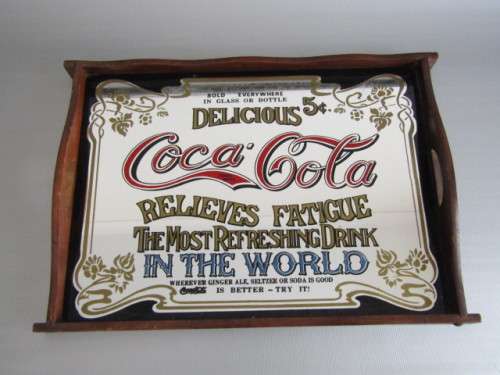 Original vintage Coca Cola Mirror serving Tray, excellent condition, 41cm x 29cm