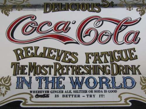 Original vintage Coca Cola Mirror serving Tray, excellent condition, 41cm x 29cm