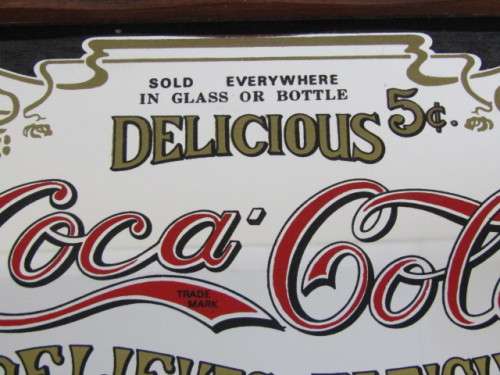 Original vintage Coca Cola Mirror serving Tray, excellent condition, 41cm x 29cm