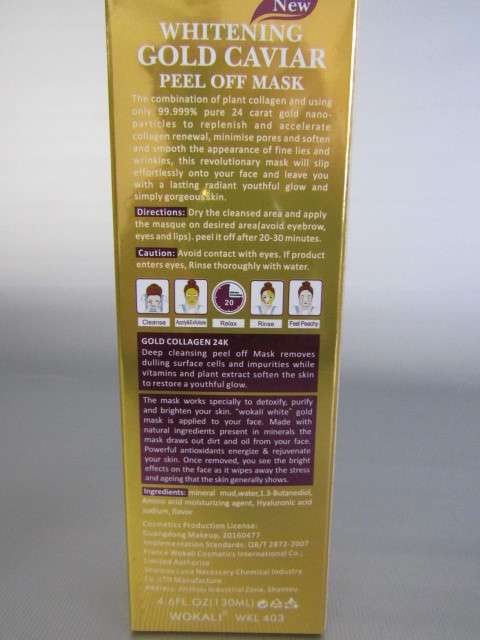 Duo of luxurious vitamin enriched facial Peel Off Masks, Olive and Gold