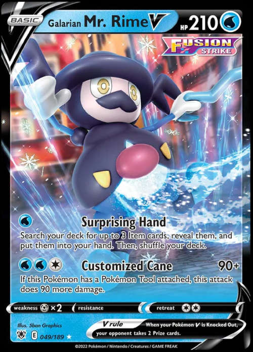 Pokemon Trading Cards - TCG - Galarian Mr. Rime V - 049/189 - Ultra Rare - Astral Radiance - NM