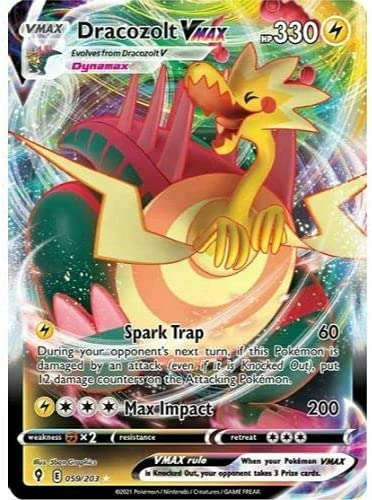 Pokemon Trading Cards - TCG - Dracozolt VMAX - 059/203 - Ultra Rare - Evolving Skies - NM