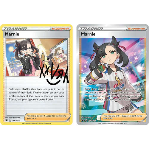 Pokemon Trading Cards - TCG - Sealed Pack Marnie Full Art Promo SWSH121 + 3x SWSH120 + Codecard NM