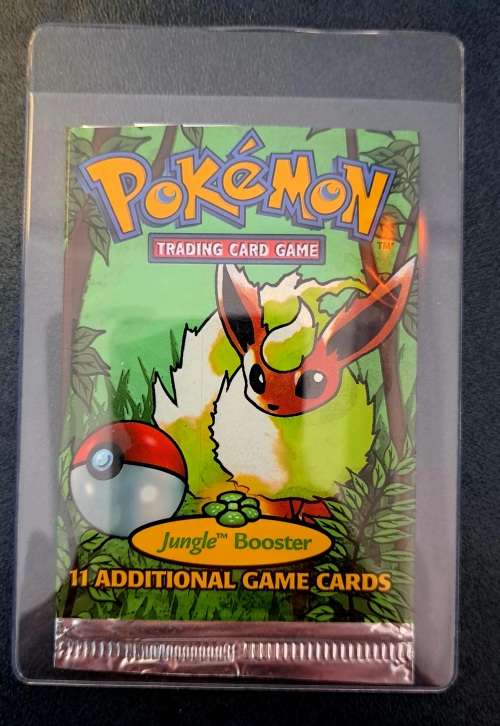 Pokemon Trading Cards - 1999 Jungle Unlimited Booster Wrapper (Empty) - Flareon Artwork