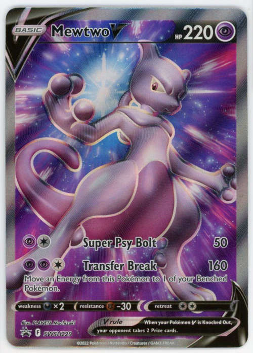 Pokemon Trading Cards - TCG Mewtwo V - SWSH229 - Full Art Ultra Rare - Sealed