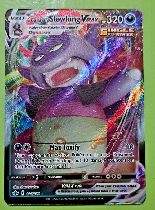Pokemon Trading Cards - TCG - Galarian Slowking VMAX - 100/198 - Ultra Rare - Chilling Reign - NM
