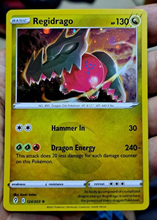 Pokemon Trading Cards - TCG - Regidrago - 124/203 - Alternate Cosmos Art Promo - Evolving Skies - NM