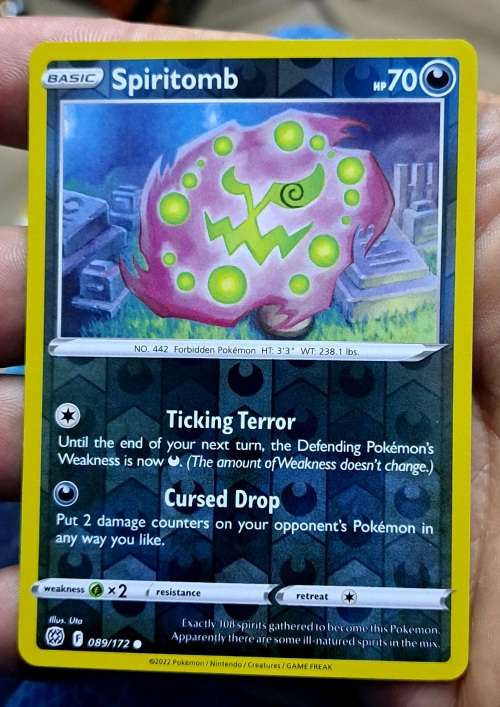 Pokemon Trading Cards - TCG - Spiritomb - 089/172 - Reverse Holo - Brilliant Stars - NM