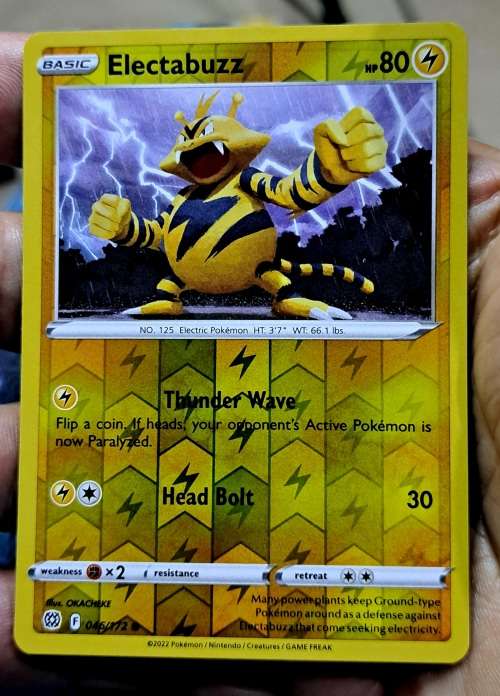 Pokemon Trading Cards - TCG - Electabuzz - 046/172 - Reverse Holo - Brilliant Stars - NM