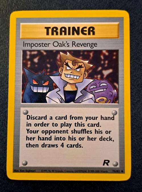 Pokemon Trading Cards - Imposter Oak`s Revenge- 76/82 - 2000 Team Rocket Unlimited - NM