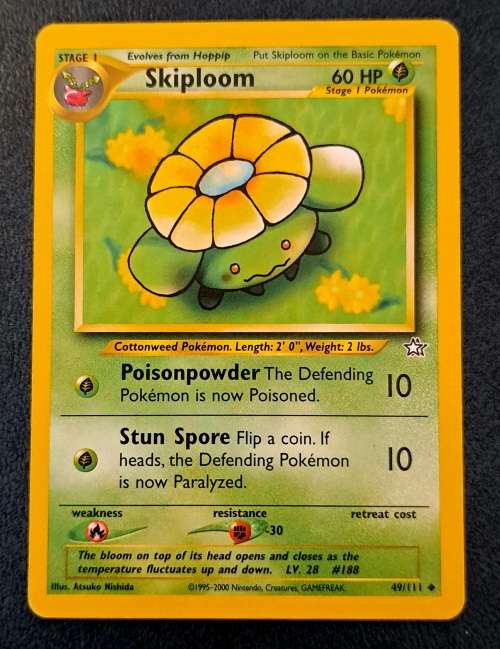 Pokemon Trading Cards - Skiploom - 49/111 - 2000 Neo Genesis Unlimited Singles - NM