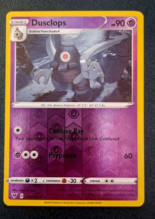 Pokemon Trading Cards - Dusclops - 070/185 - Reverse Holo - Vivid Voltage Singles - NM