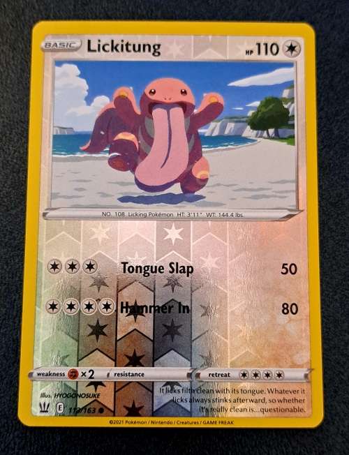 Pokemon Trading Cards - Lickitung - 113/163 - Reverse Holo - Battle Styles (NM)