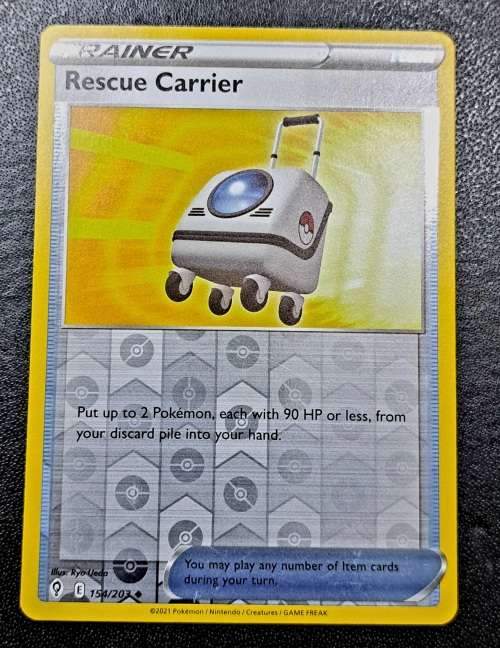 Pokemon Trading Cards - TCG - Rescue Carrier - 154/203 - Reverse Holo - Evolving Skies - NM