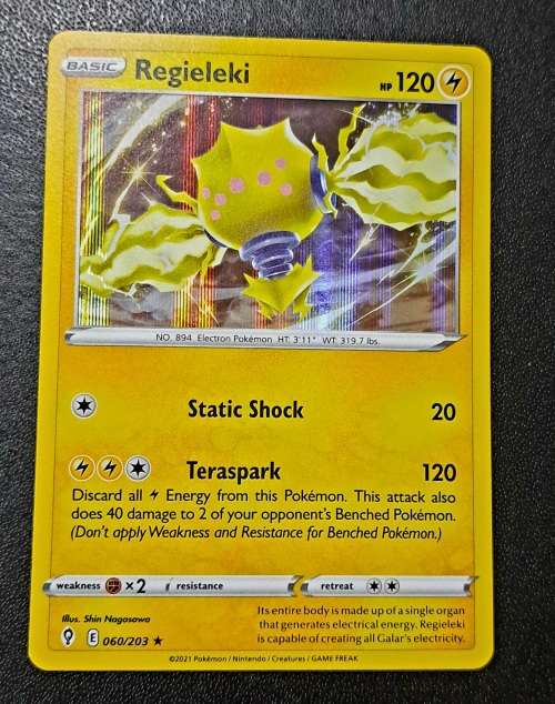 Pokemon Trading Cards - TCG - Regieleki - 060/203 - Holo Rare - Evolving Skies - NM