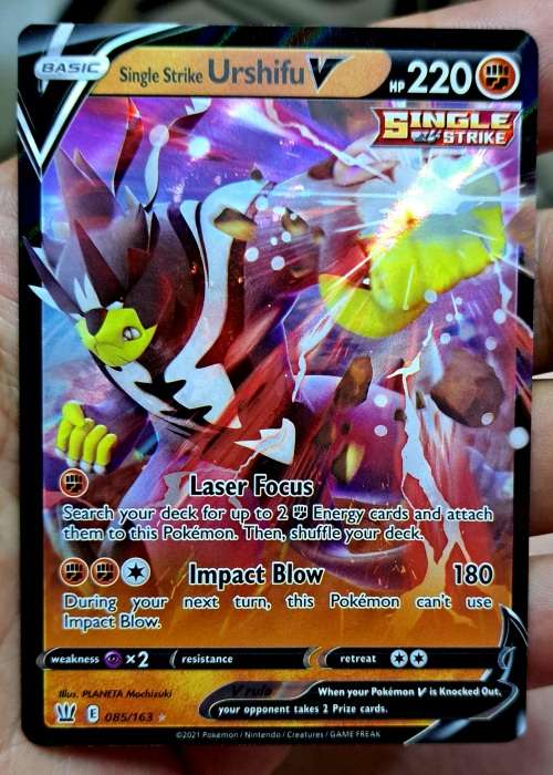 Pokemon Trading Cards - TCG - Single Strike Urshifu V - 085/163 - Ultra Rare - Battle Styles - NM