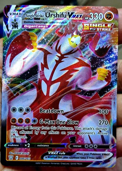 Pokemon Trading Cards - TCG - Single Strike Urshifu VMAX - 086/163 - Ultra Rare- Battle Styles - NM