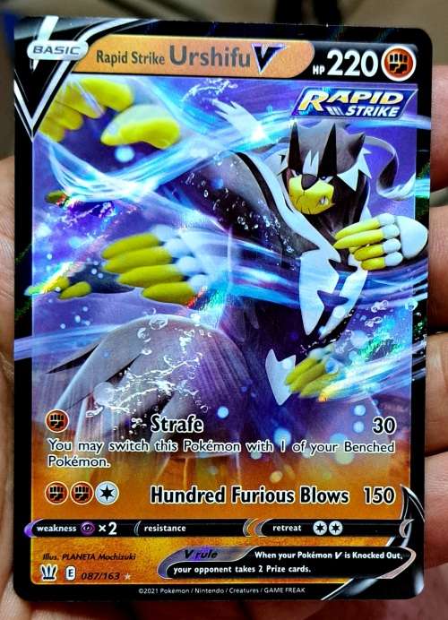 Pokemon Trading Cards - TCG - Rapid Strike Urshifu V - 087/163 - Ultra Rare - Battle Styles - NM
