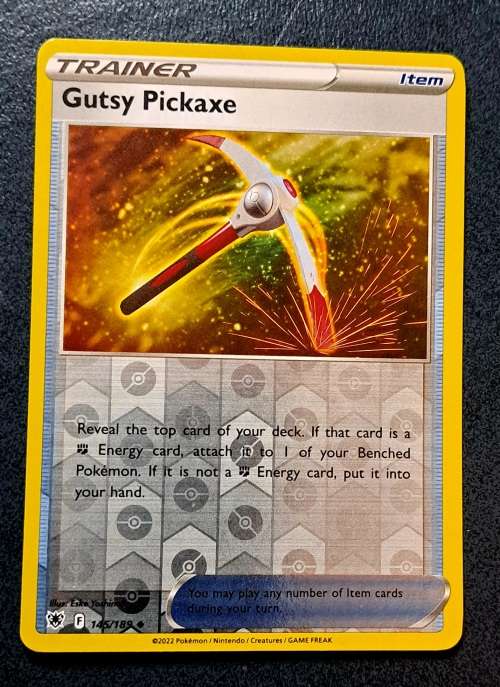 Pokemon Trading Cards - TCG - Gutsy Pickaxe - 145/189 - Reverse Holo- Astral Radiance - NM